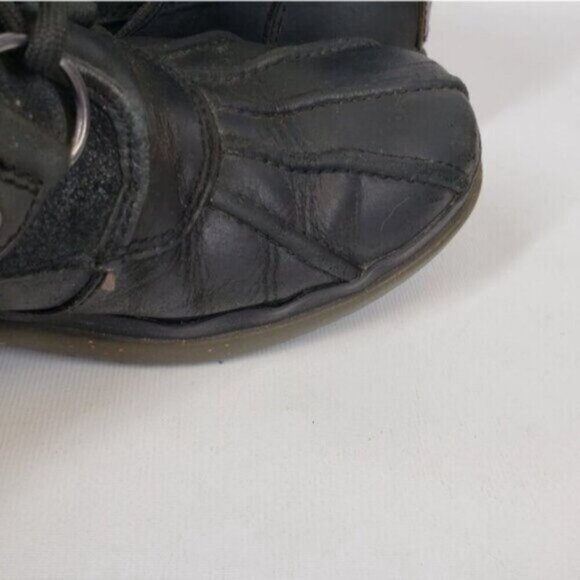 Ugg Cecile Leather Waterproof Ankle Boot Lace Up Black - Picture 9 of 14